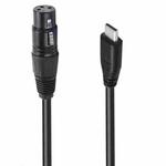 Type-C Male to XLR Male JUNSUNMAY Microphone Phone Audio Adapter Cable, Length: 1m