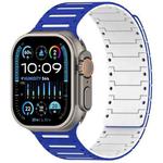 For Apple Watch 46mm / 49mm / 45mm / 44mm Colorful Spirit Piano Soft Magnetic Two-tone Watch Band(Blue White)