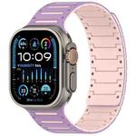 For Apple Watch 46mm / 49mm / 45mm / 44mm Colorful Spirit Piano Soft Magnetic Two-tone Watch Band(Lavender Sand)