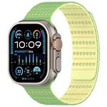 For Apple Watch 42mm / 41mm / 40mm / 38mm Honeycomb Magnetic Watch Band(Official Mint Yellow)
