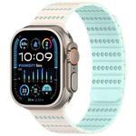 For Apple Watch 46mm / 49mm / 45mm / 44mm Honeycomb Magnetic Watch Band(Starlight Mint)
