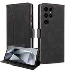 For Samsung Galaxy S24 Ultra 5G Dreamy Magnetic Dual-fold Calfskin Leather Phone Case(Black)