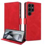 For Samsung Galaxy S24 Ultra 5G Dreamy Magnetic Dual-fold Calfskin Leather Phone Case(Red)