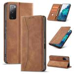 For Samsung Galaxy S20 FE Dreamy Magnetic Dual-fold Calfskin Leather Phone Case(Crown)