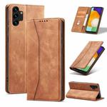 For Samsung Galaxy A13 Dreamy Magnetic Dual-fold Calfskin Leather Phone Case(Crown)