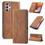 For Samsung Galaxy A32 4G Dreamy Magnetic Dual-fold Calfskin Leather Phone Case(Crown)