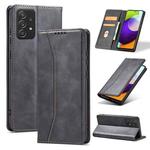 For Samsung Galaxy A52 4G / 5G Dreamy Magnetic Dual-fold Calfskin Leather Phone Case(Black)