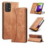 For Samsung Galaxy A52 4G / 5G Dreamy Magnetic Dual-fold Calfskin Leather Phone Case(Crown)