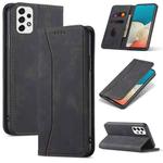 For Samsung Galaxy A53 Dreamy Magnetic Dual-fold Calfskin Leather Phone Case(Black)