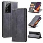 For Samsung Galaxy Note 20 Ultra Dreamy Magnetic Dual-fold Calfskin Leather Phone Case(Black)