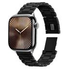 For Apple Watch 42mm / 41mm / 40mm / 38mm Candy Three-bead Magnetic Buckle PC Watch Band(Black)