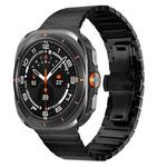 For Samsung Galaxy Watch Ultra 47mm One-bead Butterfly Buckle Stainless Steel Watch Band(Black)