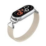 For xiaomi Smart Band 10 / 9 / 8 Metal Head Single Woven Nylon Watch Band, Size:S(Starlight Color)