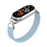 For xiaomi Smart Band 10 / 9 / 8 Metal Head Single Woven Nylon Watch Band, Size:S(Misty Blue)
