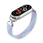 For xiaomi Smart Band 10 / 9 / 8 Metal Head Single Woven Nylon Watch Band, Size:M(Violet)