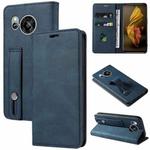 For Sharp Sense7 Wristband Magnetic Leather Phone Case(Blue)