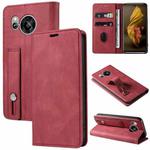 For Sharp Sense7 Wristband Magnetic Leather Phone Case(Red)