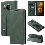 For Sharp Sense7 Wristband Magnetic Leather Phone Case(Green)