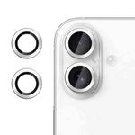 For iPhone 16 Plus Klebol No Flicker Ultra-Thin Individual Camera Lens Tempered Glass Film(Silver)