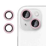 For iPhone 15 Kalebol No Flicker Ultra-Thin Individual Camera Lens Tempered Glass Film(Pink)