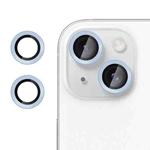For iPhone 15 Kalebol No Flicker Ultra-Thin Individual Camera Lens Tempered Glass Film(Distant Peak Blue)