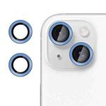For iPhone 15 Kalebol No Flicker Ultra-Thin Individual Camera Lens Tempered Glass Film(Sea Blue)