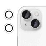 For iPhone 15 Kalebol No Flicker Ultra-Thin Individual Camera Lens Tempered Glass Film(Transparent)