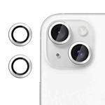 For iPhone 15 Klebol No Flicker Ultra-Thin Individual Camera Lens Tempered Glass Film(Silver)