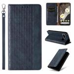For Google Pixel 7 Pro Braided Embossed Strong Magnetic Leather Phone Case(Blue)