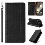 For Google Pixel 7 Pro Braided Embossed Strong Magnetic Leather Phone Case(Black)