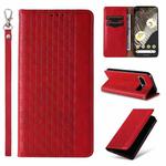 For Google Pixel 7 Pro Braided Embossed Strong Magnetic Leather Phone Case(Red)