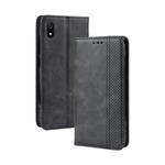 Magnetic Buckle Retro Crazy Horse Texture Horizontal Flip Leather Case for Xiaomi Redmi 7A, with Holder & Card Slots & Photo Frame(Black)