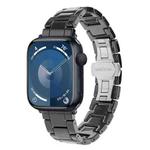 For Apple Watch 42mm / 41mm / 40mm / 38mm Tank Grain Ceramics Watch Band(Black)
