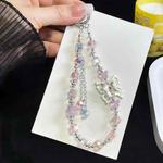 Three-Dimensional Butterfly Tassel Bead Crystal Bracelet(Pink)