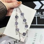 Camellia Crystal Mobile Phone Chain(Deep Purple)