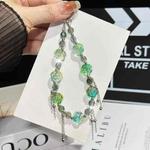 Camellia Crystal Mobile Phone Chain(Green)