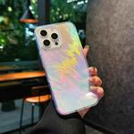 For iPhone 12 Pro Glossy Color-Plated Shockproof Phone Case(Colored feathe)
