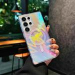 For Samsung Galaxy S24 Ultra 5G Glossy Color-Plated MagSafe Shockproof Phone Case(Colored Feather)