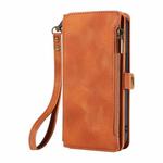 For iPhone 15 Fantasy Multifunctional Zipper Wallet Leather Phone Case(orange)