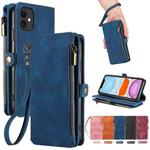 For iPhone 12 / 12 Pro Fantasy Multifunctional Zipper Wallet Leather Phone Case(blue)