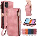 For iPhone 12 / 12 Pro Fantasy Multifunctional Zipper Wallet Leather Phone Case(pink)