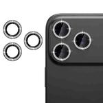 For iPhone 17 Pro Kalebol Individual Camera Lens Diamond Ring Protector(Black)