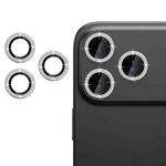 For iPhone 17 Pro Kalebol Individual Camera Lens Diamond Ring Protector(Silver)