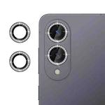 For Samsung Galaxy S25 Edge 5G Klebol Individual Camera Lens Diamond Ring Protector(Black)