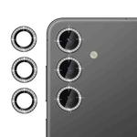 For Samsung Galaxy S23 FE 5G Klebol Individual Camera Lens Diamond Ring Protector(Black)