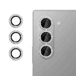 For Samsung Galaxy Z Fold7 5G Kalebol Individual Camera Lens Diamond Ring Protector(Silver)