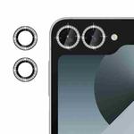 For Samsung Galaxy Z Flip7 5G Kalebol Individual Camera Lens Diamond Ring Protector(Black)