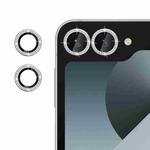 For Samsung Galaxy Z Flip7 5G Kalebol Individual Camera Lens Diamond Ring Protector(Silver)