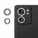For Motorola Edge 40 5G Klebol Individual Camera Lens Diamond Ring Protector(Silver)