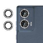 For Motorola Edge 50 Fusion 5G Klebol Individual Camera Lens Diamond Ring Protector(Black)